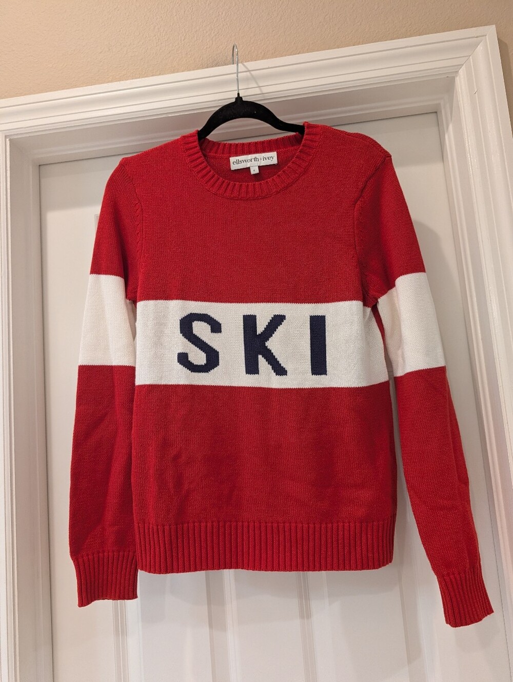 Ellsworth & Ivey Cotton Crewneck Ski Sweater Size Small